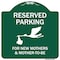Signmission Reserved Parking For New Mothers & Mothers To-be Heavy-Gauge Aluminum Sign, 18" x 18", GW-1818-9905 A-DES-GW-1818-9905 - alternate 1